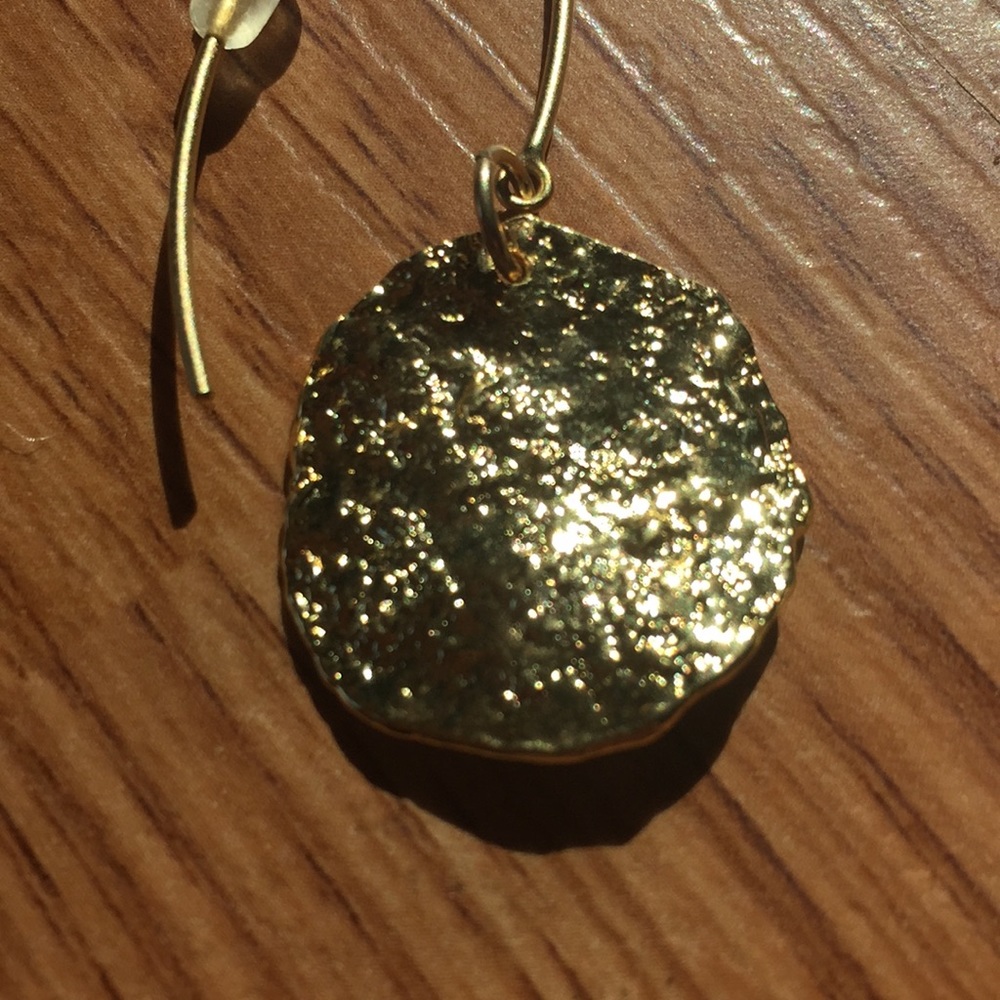 Handmade Gold coin earrings - Picture 4 of 6